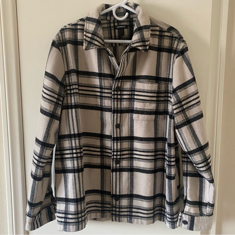 Express Plaid Wool‎ Jacket, XL